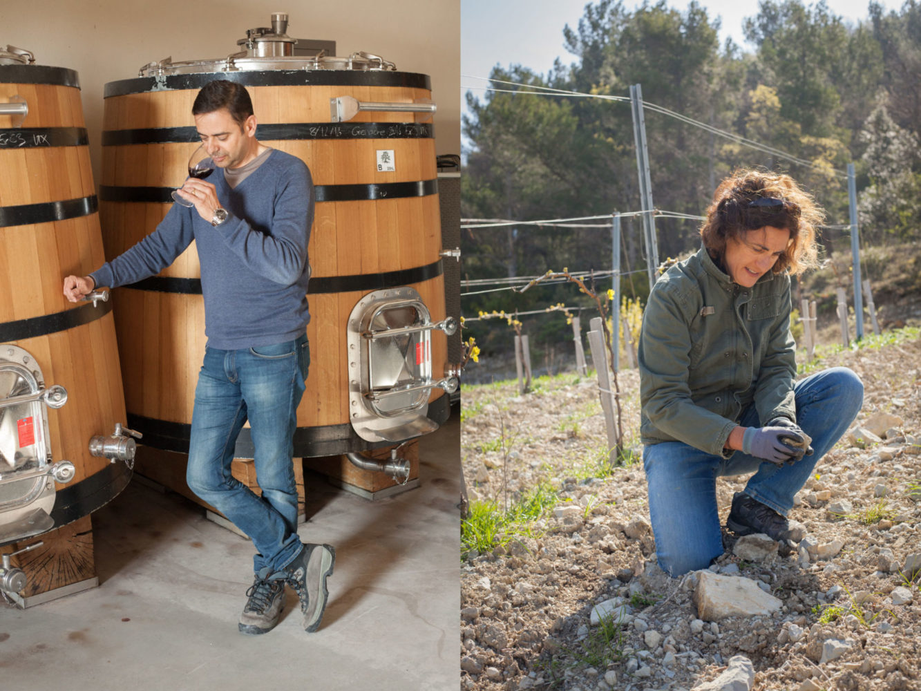 A family affair: Winemaker Jean-Louis Gallucci and his wife, vineyard manager Bénédicte Gallucci. Bénédicte's brother is estate founder Xavier Rolet. ©Kevin Day / Opening a Bottle