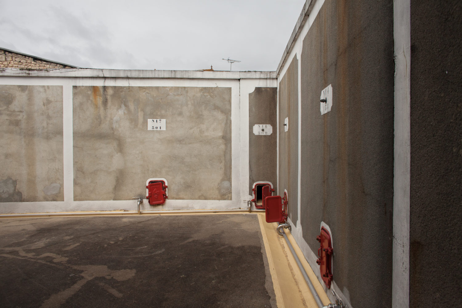 Fermentation tanks at Cognac Lheraud. ©Kevin Day/Opening a Bottle