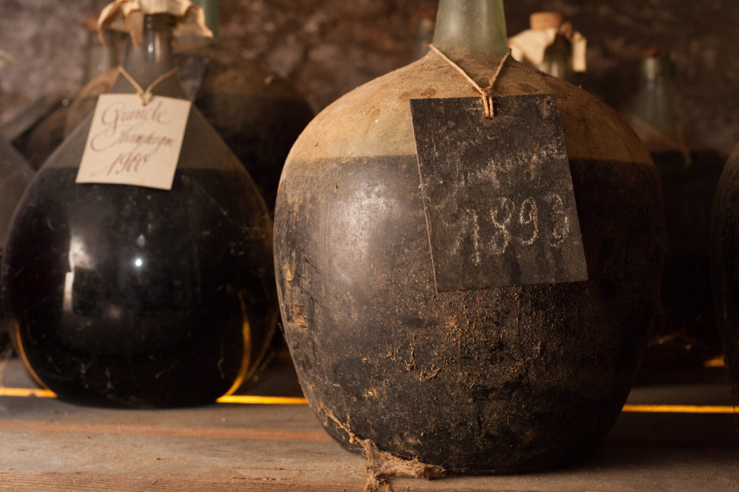 The demijohn of 1893 Cognac Lhéraurd. ©Kevin Day/Opening a Bottle